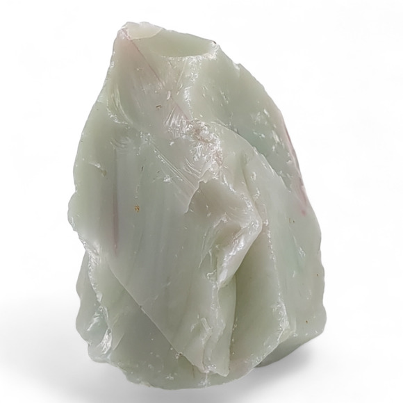 Jadeite Pink Swirl Art Glass Cullet Glowing Manganese Opaque Slag Glass #4GX85 - Picture 5 of 7